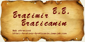 Bratimir Bratičanin vizit kartica